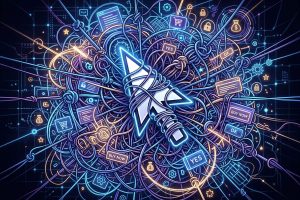 Der Cursor einer Maus symbolisch gefangen im Internet mit versteckten Abo-Fallen.